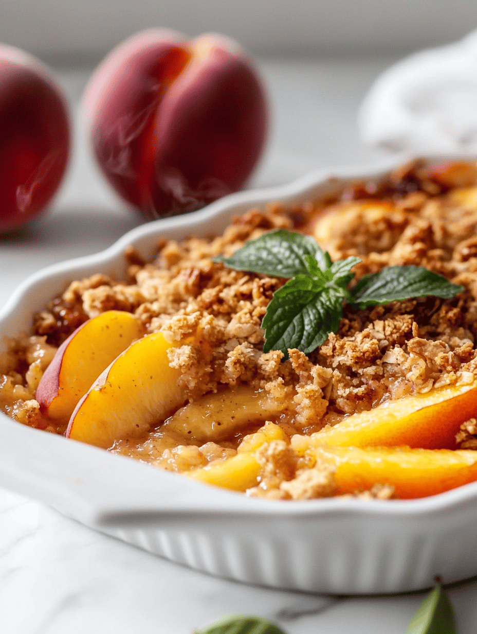 The Secret Ingredient That Takes Peach Crisp to the Next Level